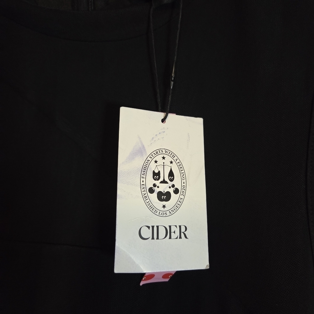 cider cut out black jumpsuit ox 14 NWT - Picture 2 of 6